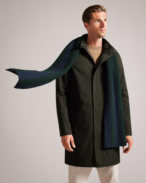 MASONNN-Scarves-Crafted from a cosy ribbed knit, the MASONNN scarf will keep you warm while adding a touch of sophistication to your outfit. Scarf Ribbed knit Striped pattern Ted Baker branded patch Dimensions: 182cm x 28cm- Ted Baker Romania